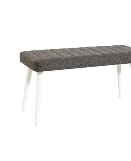 Jídelní set s rozkládacím stolem a lavicí (3 kusy) Santiago 1053 - White, Anthracite