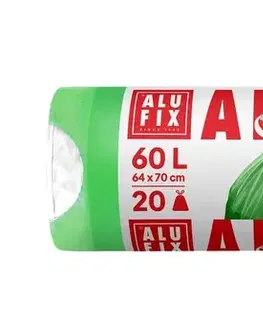 ALUFIX - Sáčky / pytle na odpad 60l/20ks zatahovací zelené