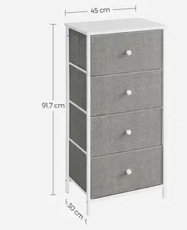Komoda E1031 GREY, 45 cm, S