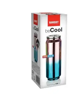 Banquet Termoska BE COOL 430 ml, zlatorůžová a modrozelená