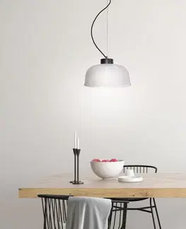 Závěsná lampa Liverpool Ledea 27 cm sklo/černý kabel