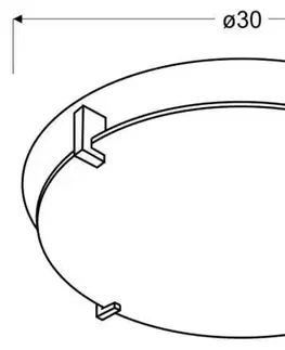 Stropní lampa chrom/bílá kulatá 30cm Fikus