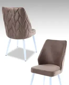 Sada židlí (2 kusy) Pufi - Cappuccino, White