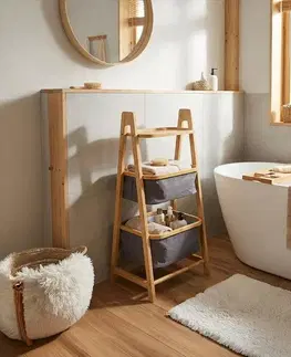 Koupelnový regál WABISABI LADDER BOX, bambusový 