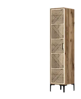 Šatní skříň Kumsal P - Walnut, Cream