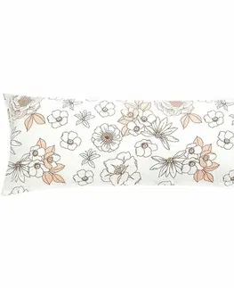 Bellatex Povlak na relaxační polštář Květ lososová, 50 x 145 cm