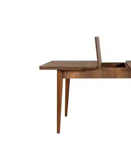 Set s rozkládacím stolem, židlemi a konzolou (6 kusů) Vina Bench 04 0701 - Walnut, Grey