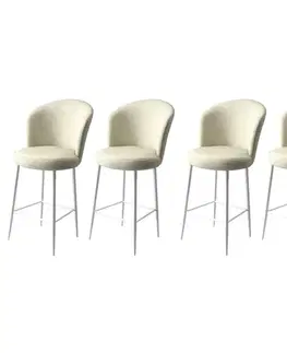 Bar Stool Set (4 Pieces) Alte - Cream, White