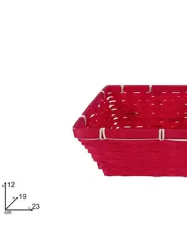 PROHOME - Košík 23x19x12cm červený