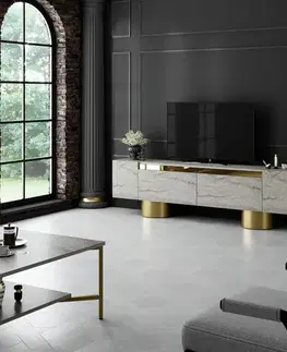 Televizní stolek Bohem Travertine and Gold