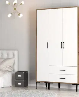 Šatní skříň Kumsal ST - Walnut, White