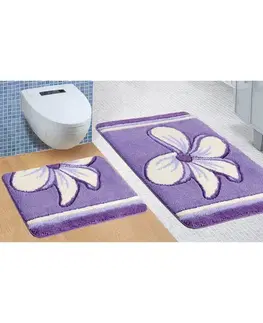 Bellatex Koupelnová sada - ULTRA Fialový květ, 60 x 100 cm, 60 x 50 cm