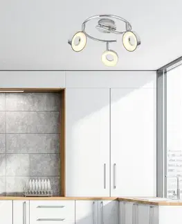 Spirálová stropní lampa 3X4W LED chrom 3000K ISLA