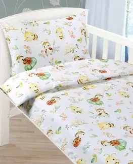 Bellatex Dětské bavlněné povlečení do postýlky Beáta Beruška, 100 x 135 cm, 45 x 60 cm, 100 x 135 cm, 45 x 60 cm
