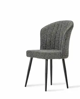 Sada jídelních židlí Rubi Anthracite and Black, 2 ks