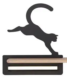 LED 5W dětská nástěnná lampa černá kočka skákající kočka