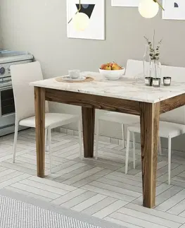 Jídelní stůl Kiev White and Walnut