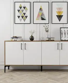Skříňka Kiev Walnut and White