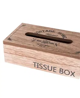 Dřevěný box na kapesníky TISSUE, 25 x 14 x 8 cm