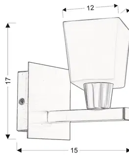 Nástěnná lampa Maxim E14 matný nikl