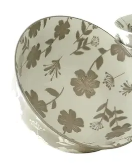 PROHOME - Miska na polévku květy porcelánová, sada 4ks