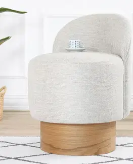 Taburet  Barren Puf Light Grey