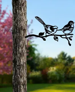 Zahradní dekorace Bird On The Branch 04 - Black