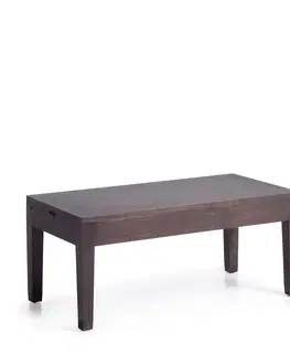 Estila Stylový masivní rozkládací konferenční stolek Spartan v hnědé barvě 110 cm