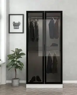 Šatní skříň Kale Glass Black - 190