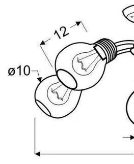 Stropní lampa s patinovaným drátěným stínidlem 5x60W Gliva