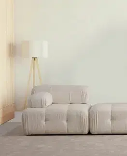Trojmístná pohovka Doblo 3 Seater ( L1-Pouffe-1R) - Cream Bouclette