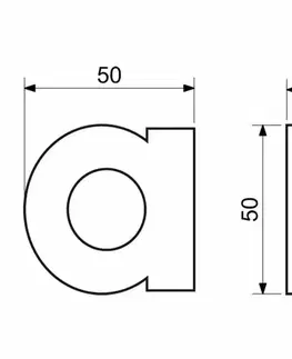 Hliníkové číslo a v „3D“ provedení se strukturovaným povrchem RICHTER RN.100LV.A.AL.AM.3D