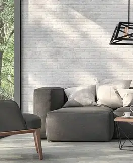 Černá kovová závěsná lampa 2x40W E27 Origami