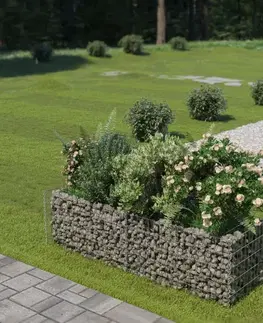 Gabionový vyvýšený záhon pozinkovaná ocel Dekorhome