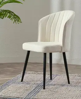 Sada jídelních židlí Rubi Cream and Black, 2 ks