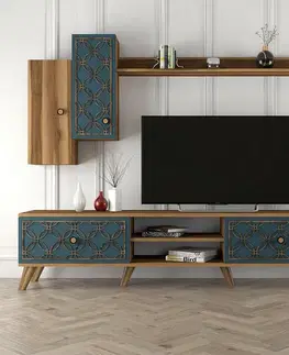 Televizní stěna Classe Walnut and Chalcedony