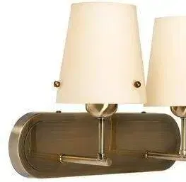 Dvojitá béžová nástěnná lampa se skleněným stínidlem 2x60W E27 Tango