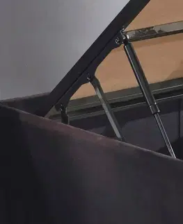 Rám jednolůžkové postele s čelem Ela Single - Black (90 x 190)