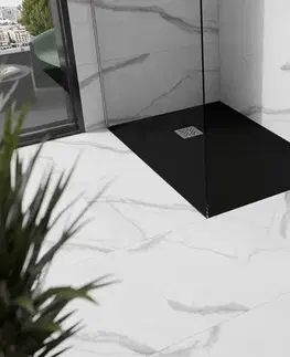 MEXEN Stone+ sprchová vanička obdélníková 120x70, černá 44707012
