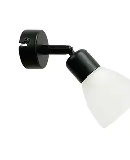 Nástěnná lampa Costa 1x40W E14 černé stínidlo bílá