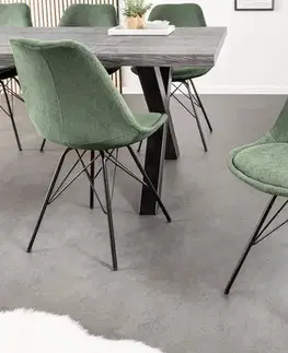 Estila Moderní designová židle Scandinavia s manšestrovým šalvějovým čalouněním