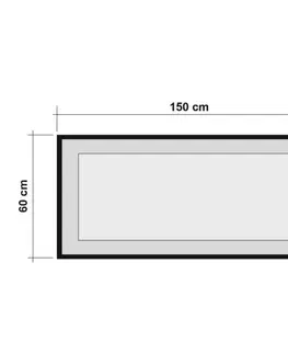 Zrcadlo Idea Black and Atlantic Pine, 150 cm, L