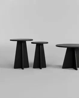 Sada konferenčních stolků Mushroom Black, 3 ks