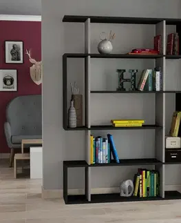 Knihovna Mito Light Brown and Anthracite