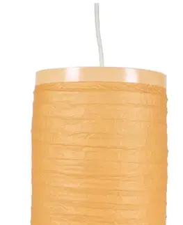 Papírová závěsná lampa oranžová 60W E27 Feng
