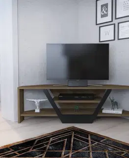 TV stolek Sares - Oud Oak, Black