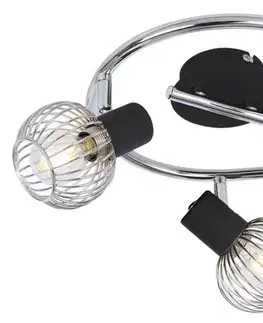 Spirálová stropní lampa 3X40W E14 černá/chrom OSLO