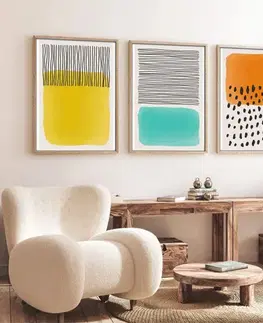 Dekorativní rámovaný obraz z MDF (3 kusy) Huhu136 - 70 x 50