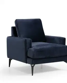 Křeslo ušák Papira Armchair - Navy Blue