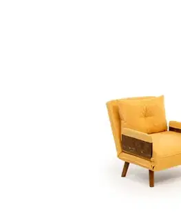 Rozkládací křeslo Cosmo Single - Mustard